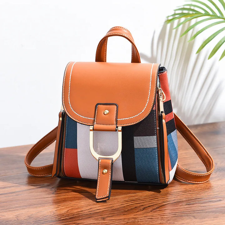 Jenny Lane Plaid Backpack