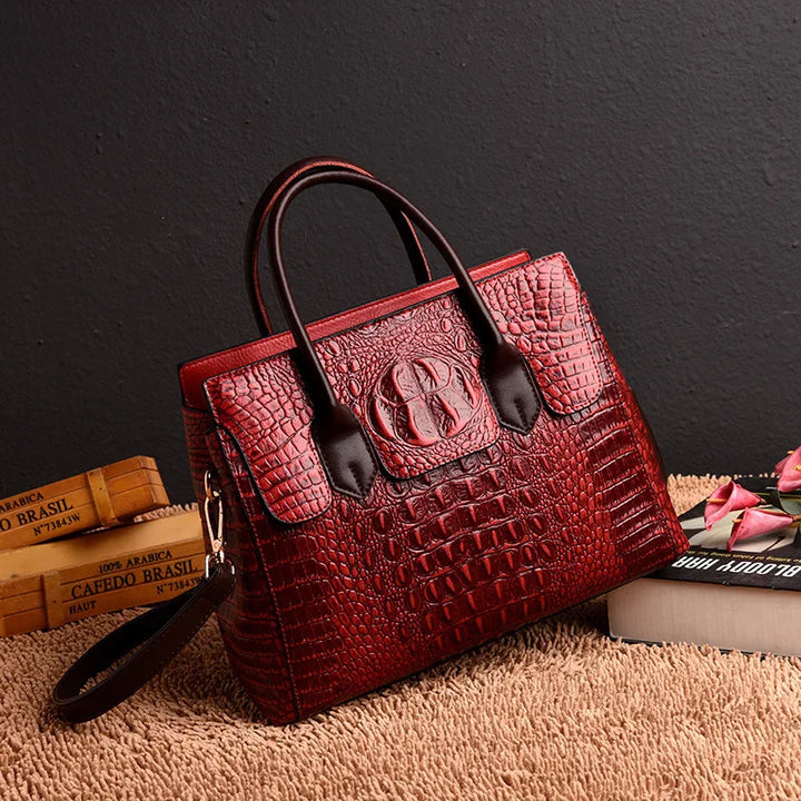 The Bordeaux Leather Tote