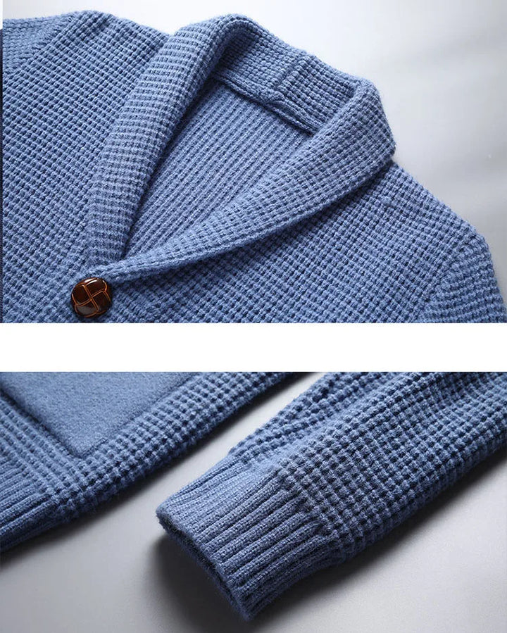 Vincenzo De Luca Waffle-Knit Cardigan