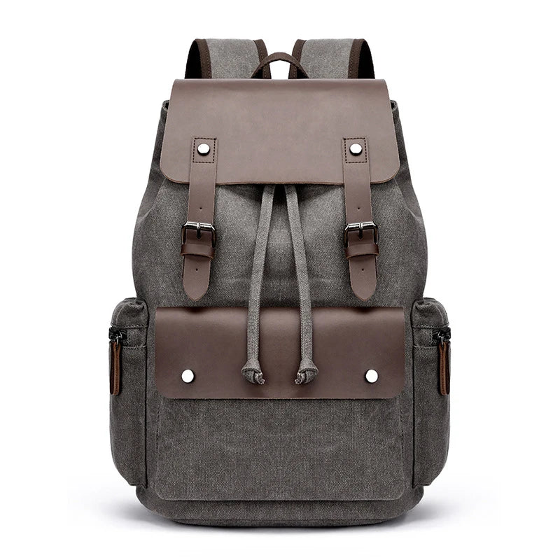 Vintage Canvas & Leather Backpack