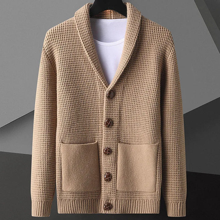 Vincenzo De Luca Waffle-Knit Cardigan