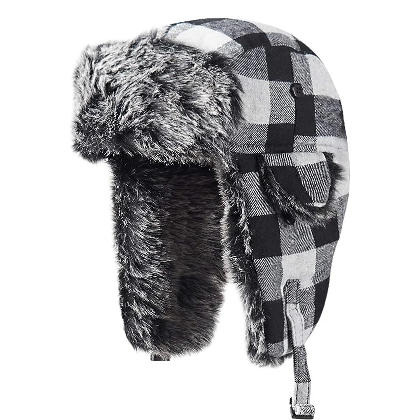 Buffalo Plaid Trapper Hat