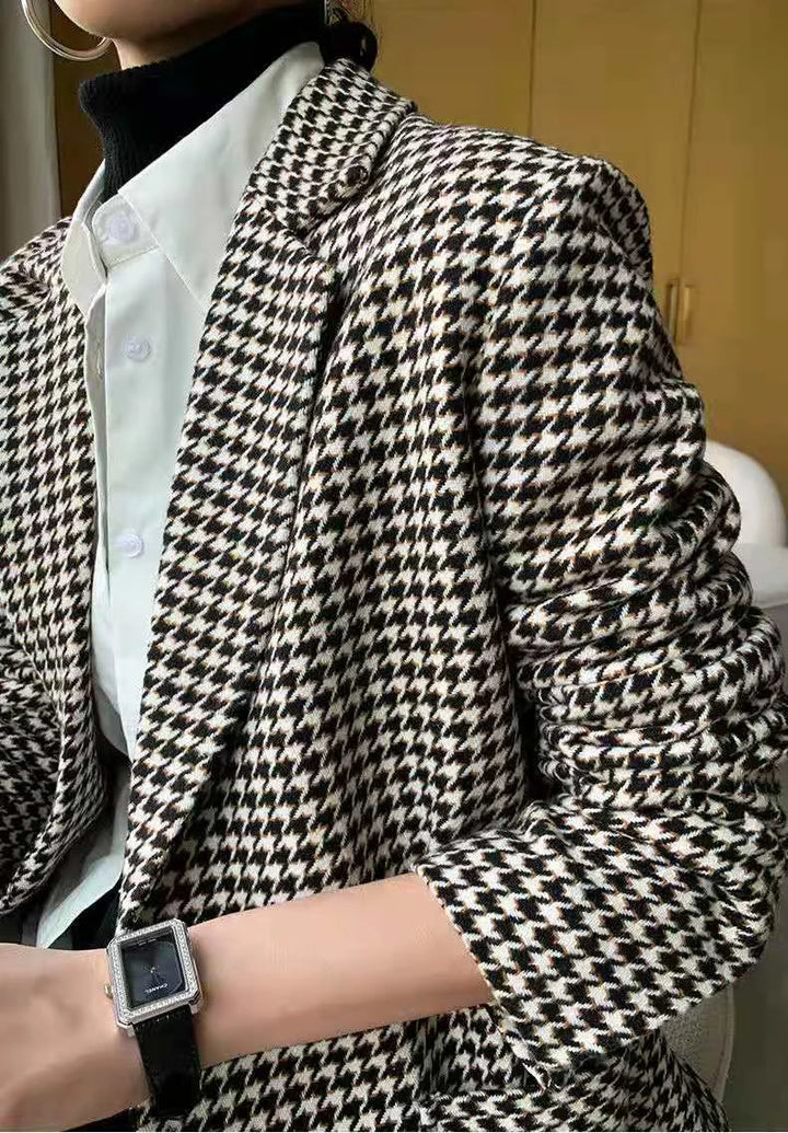 The Elise Houndstooth Blazer