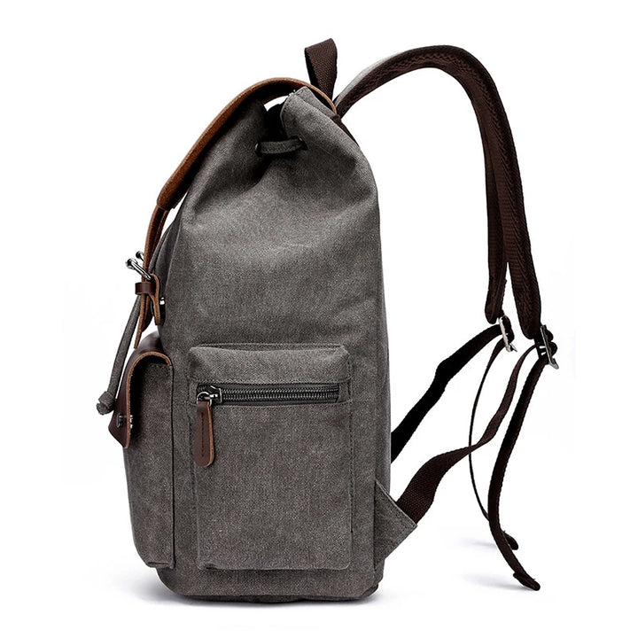 Vintage Canvas & Leather Backpack