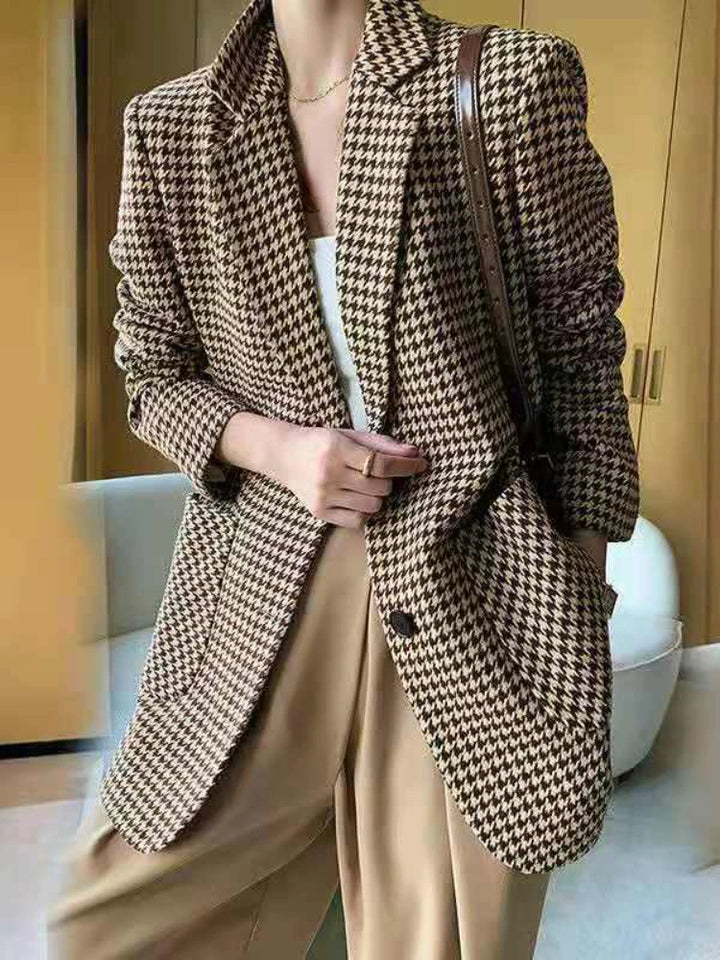 The Elise Houndstooth Blazer