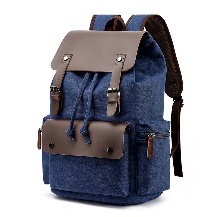 Vintage Canvas & Leather Backpack