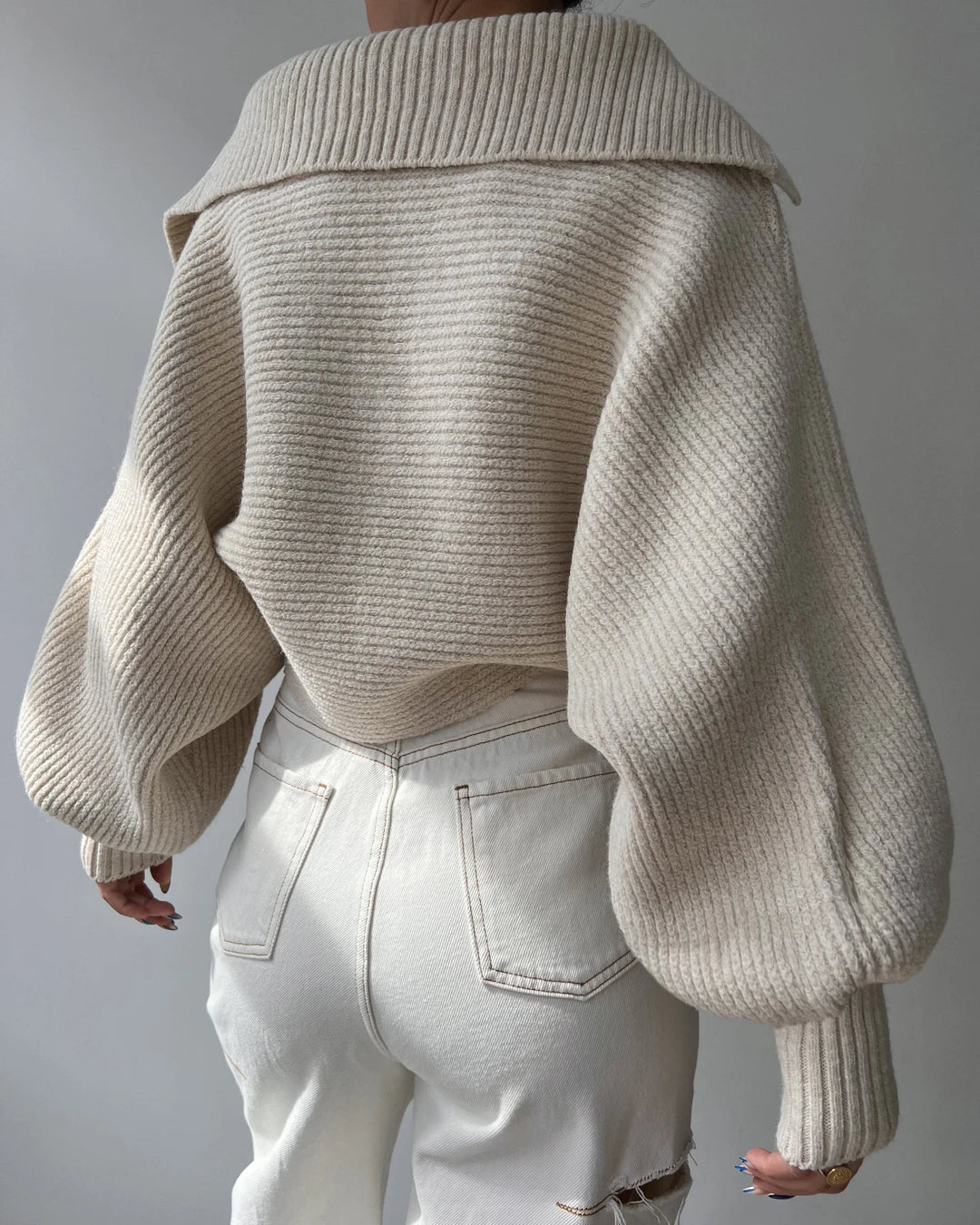 The Elise Cropped Knit Sweater